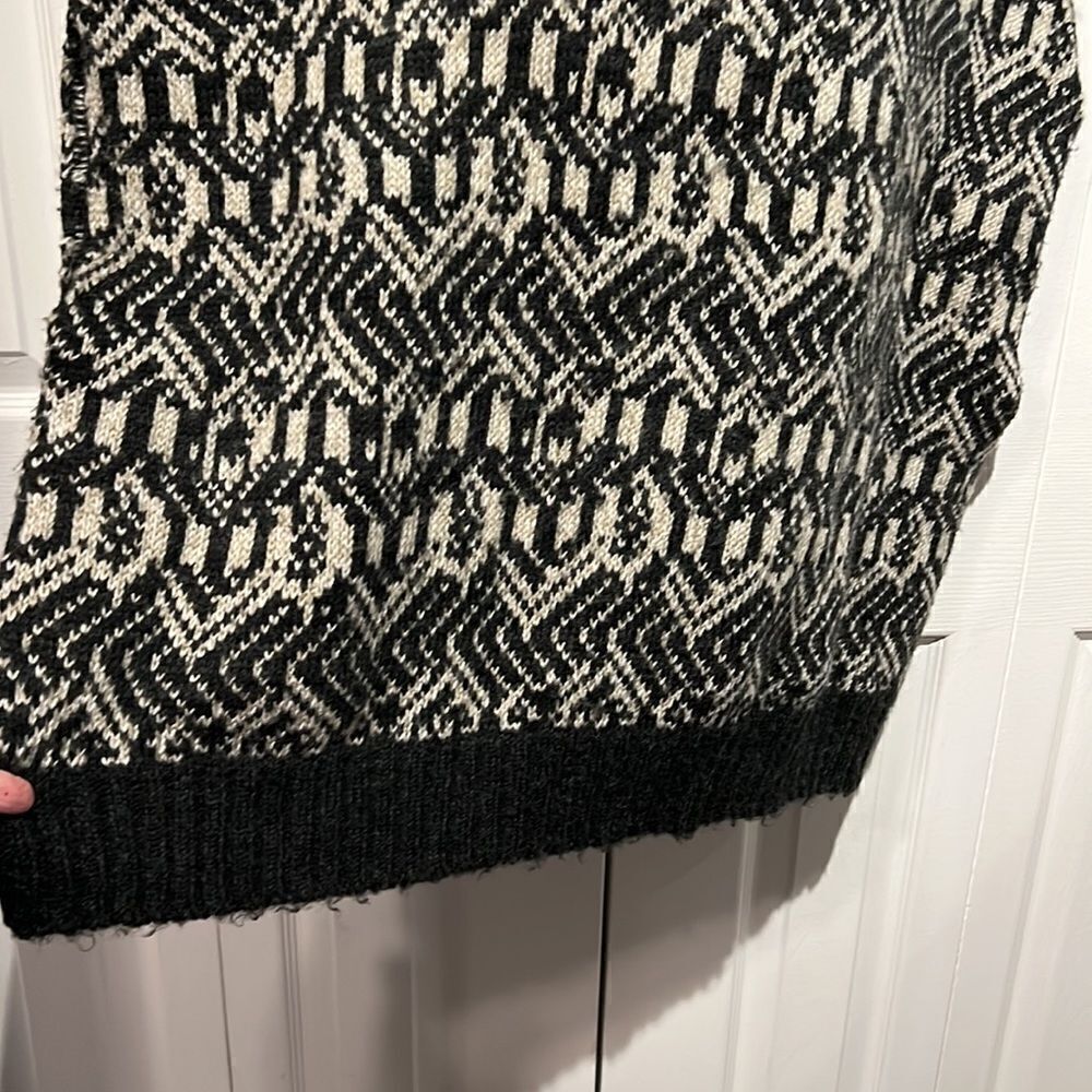 Steve Madden Turtleneck Pullover Black/Grey Sweater Vest O/S‎ - Picture 4 of 12